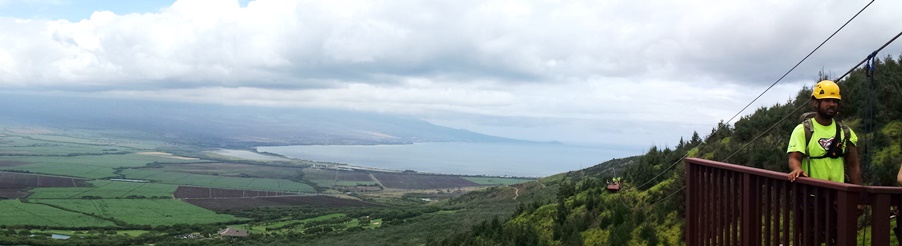 Valley view from zipline